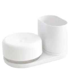 Do-Dish såpedispenser/oppvaskstativ 18x11x11 cm hvit