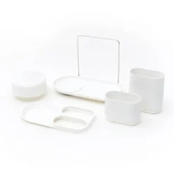 Do-Dish såpedispenser/oppvaskstativ 21,5x12x16 cm hvit