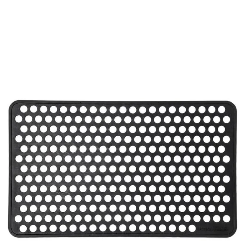Dot dørmatte gummi 75x45 cm svart