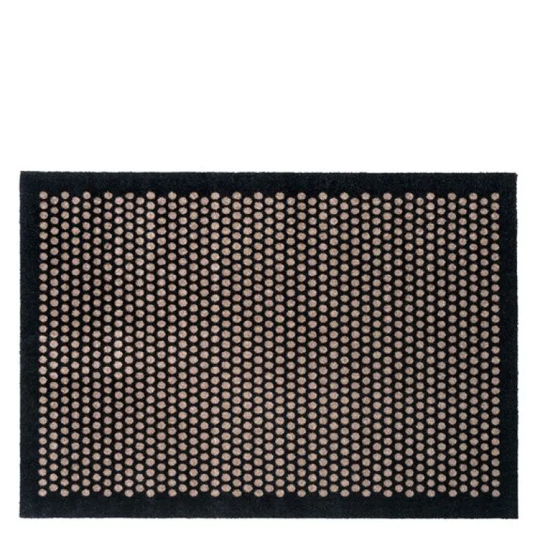 Dot gulvmatte 130x90 cm svart/sand