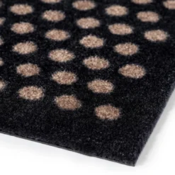 Dot gulvmatte 90x60 cm svart/sand