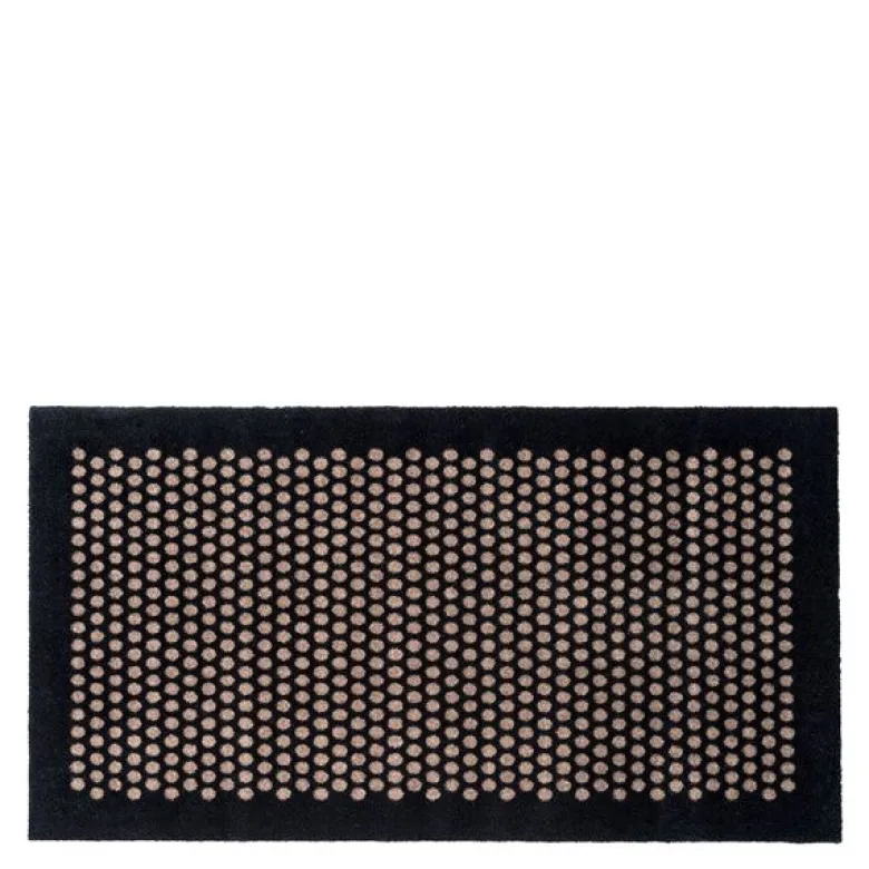 Dot gulvmatte 120x67 cm svart/sand