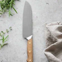 Douron santokukniv 30,5 cm damaskusstål/eik