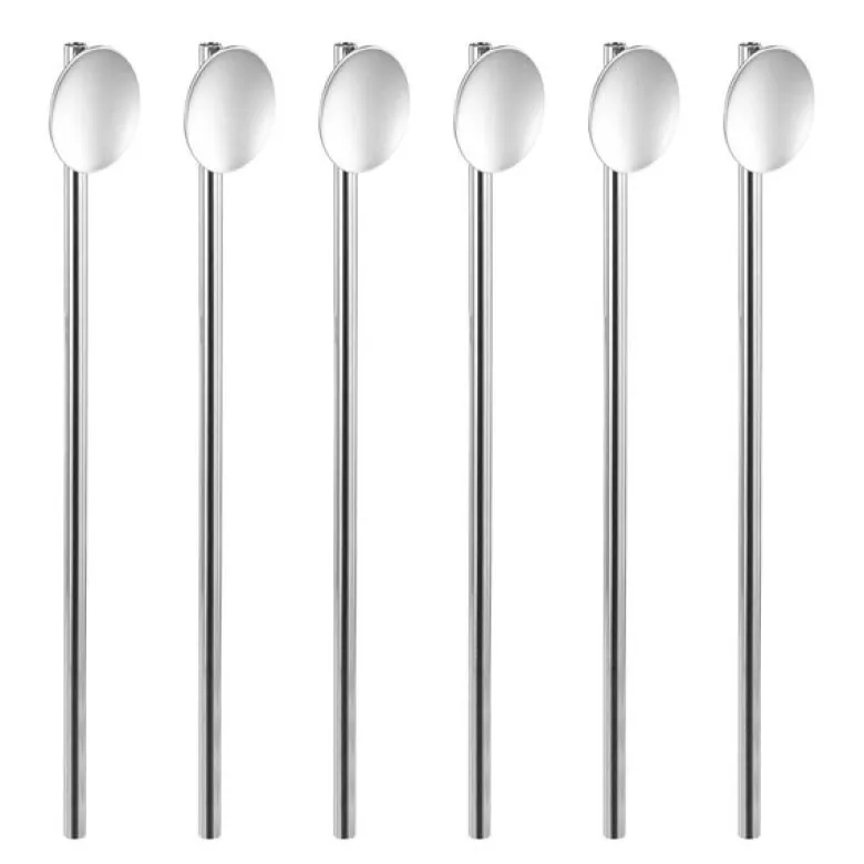 Drink Collection barskje m/sugerør 18 cm 6 stk blank