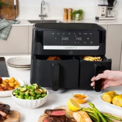 Dual Easy Fry airfryer 3,1L+5L svart