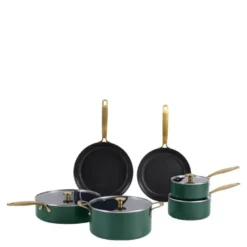 Element gryte- og pannesett 10 deler holly green