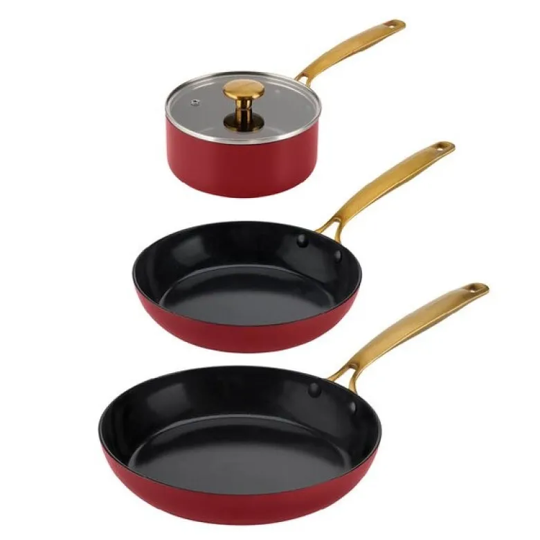 Element gryte- og pannesett 4 deler bordeaux