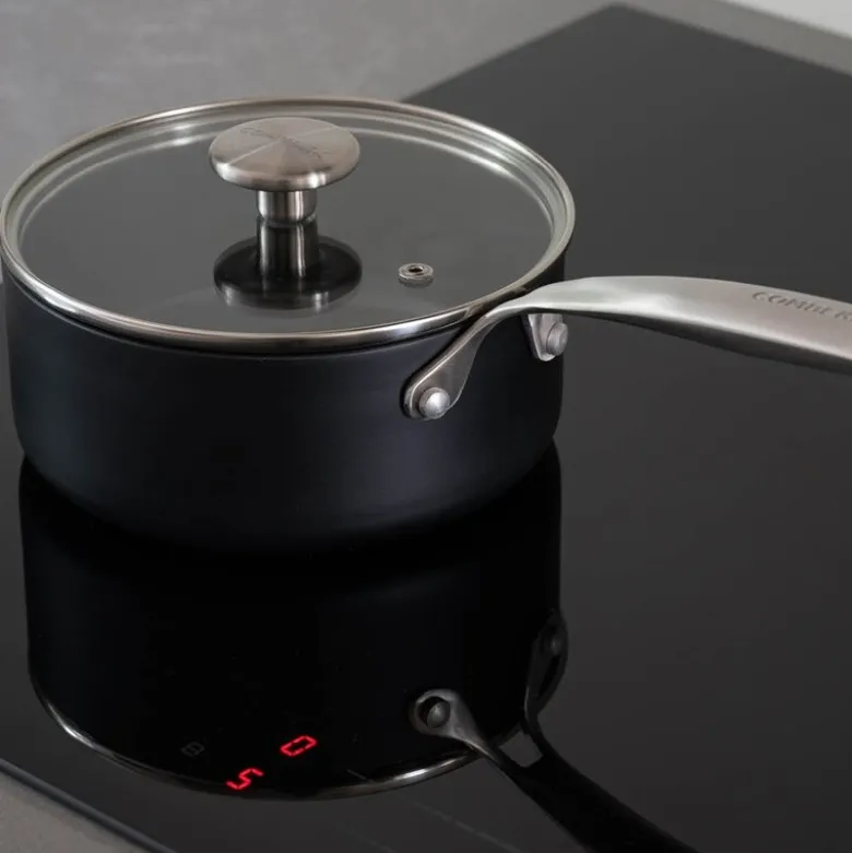 Element kasserolle keramisk med lokk 18 cm 1,9L svart