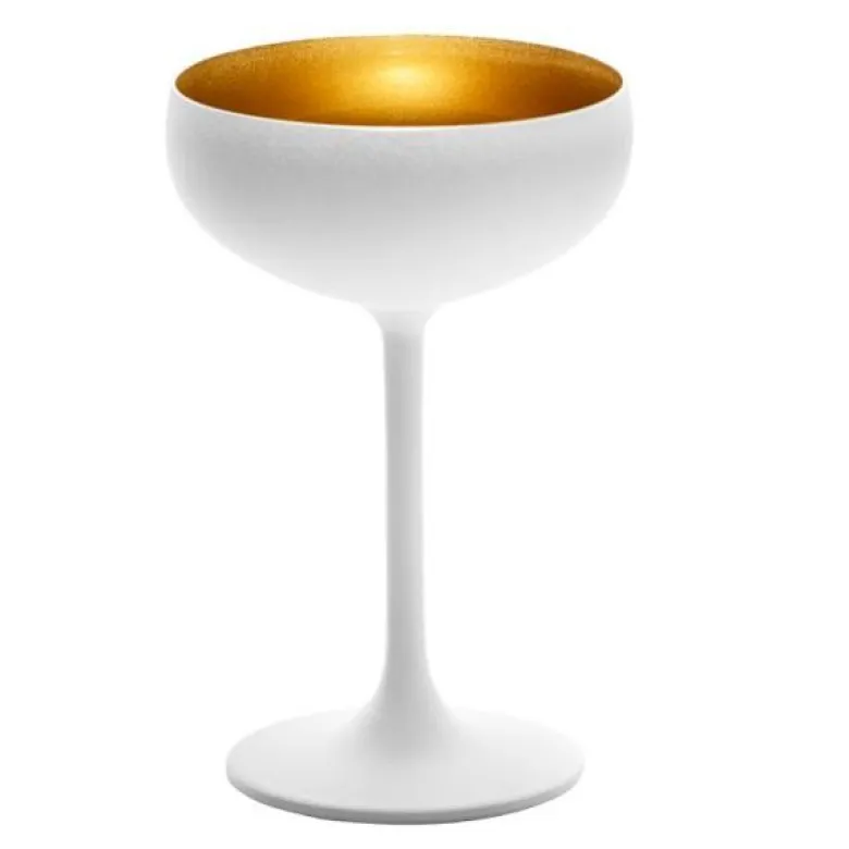 Elements champagneglass 23 cl hvit/gull