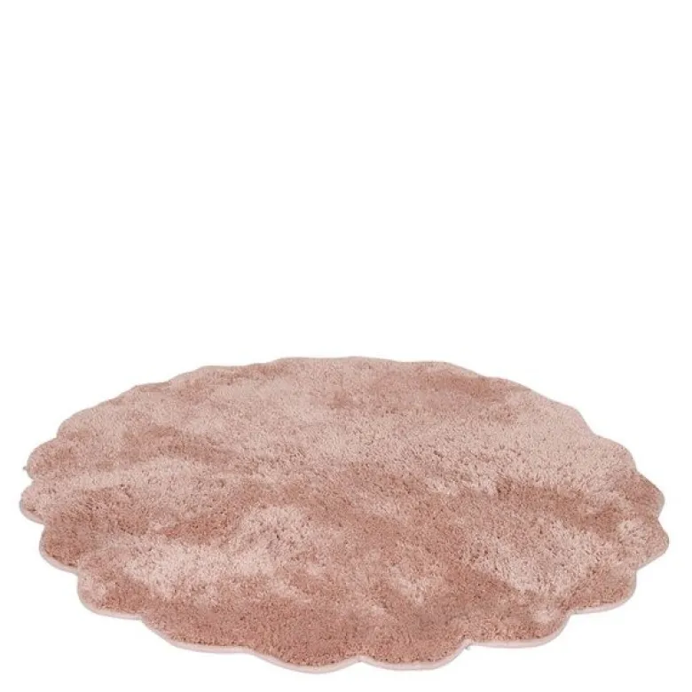 Ellen rund badematte Ø90 cm rosa