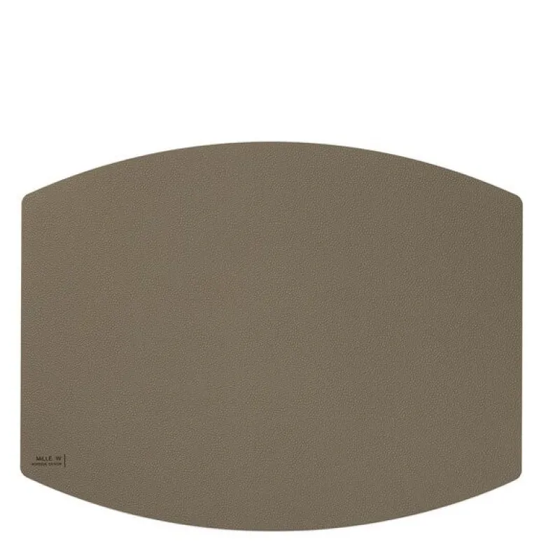 Ellips bordbrikke 45x35 cm grå
