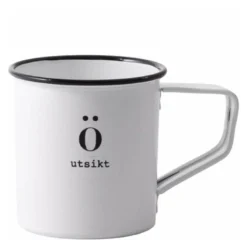 Emalje kopp mini Utsikt 12 cl hvit