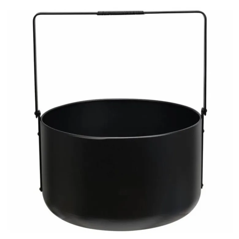 Emil vedkurv metall 40x38,5x47 cm matt svart