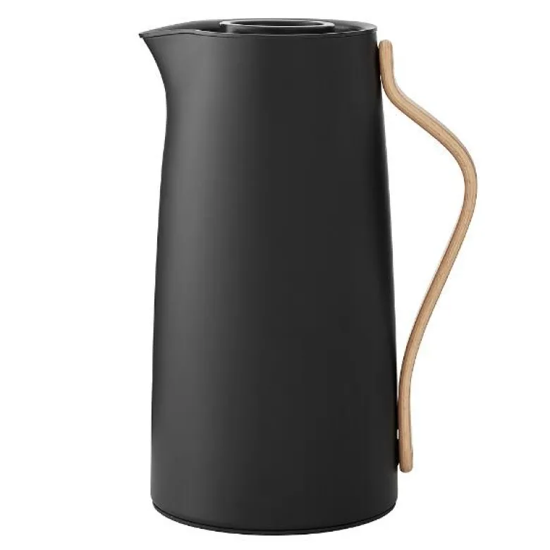Emma termokanne kaffe 1,2L svart/bøk