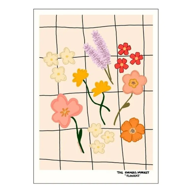Engberg Studio poster 50x70 cm farmers market flowers