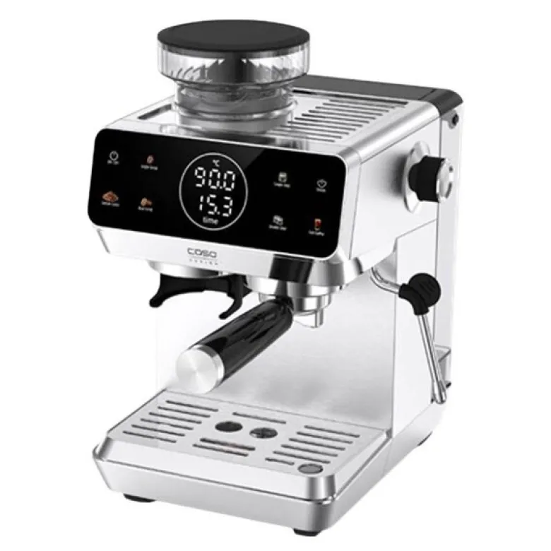Espresso Gourmet espressomaskin med kvern rustfritt stål