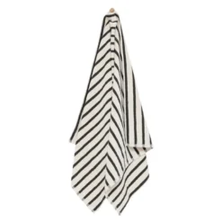 Everyday stripe håndkle 50x90 cm antrasitt