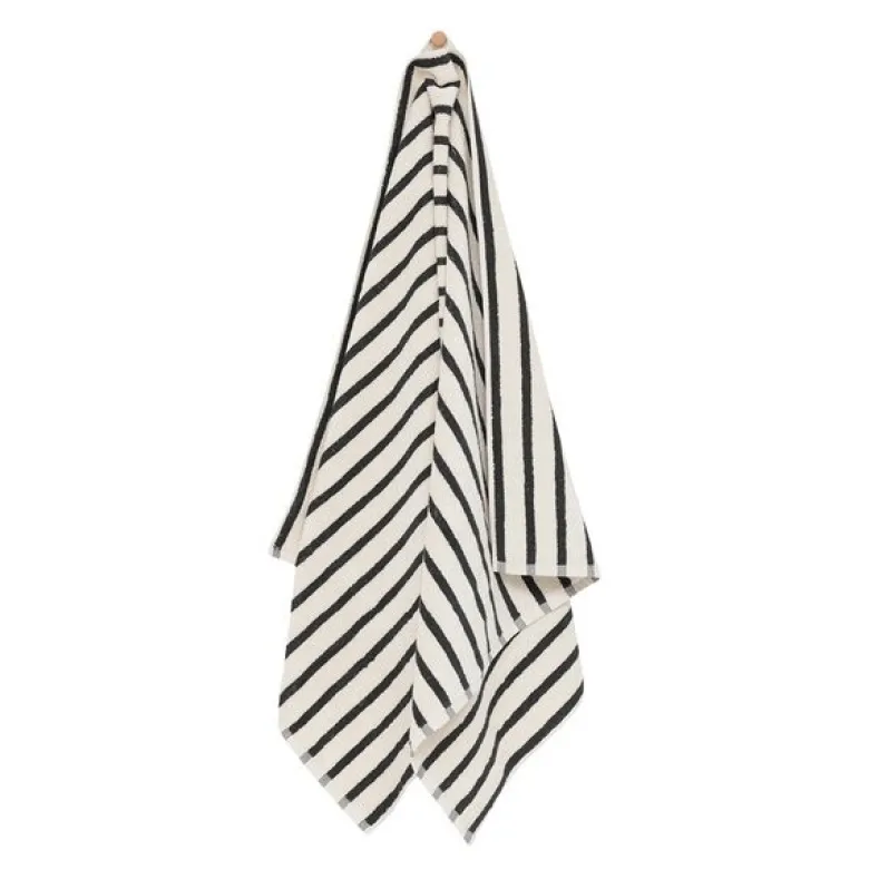 Everyday stripe håndkle 50x90 cm antrasitt