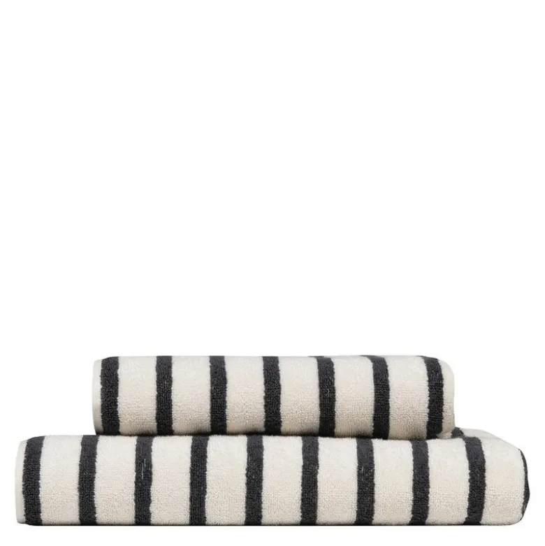 Everyday stripe håndkle 50x90 cm antrasitt