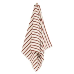 Everyday stripe håndkle 70x140 cm terracotta