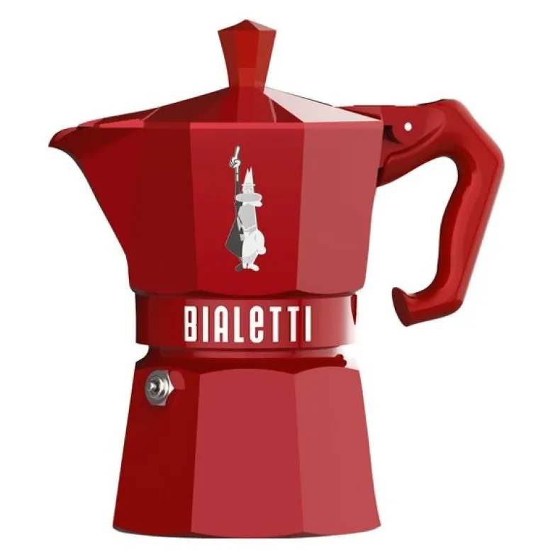 Exclusive espressokanne 3 kopper 13 cl rød