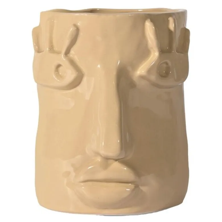 Facy krukke S 15,5x12x15 cm beige