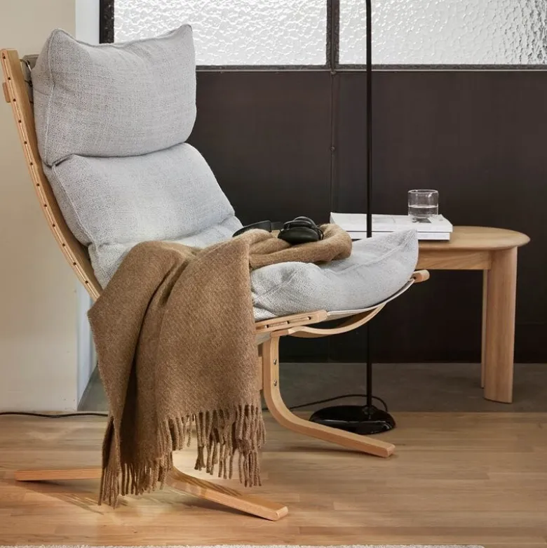 Falketind ullpledd 120x180 cm lys karamell