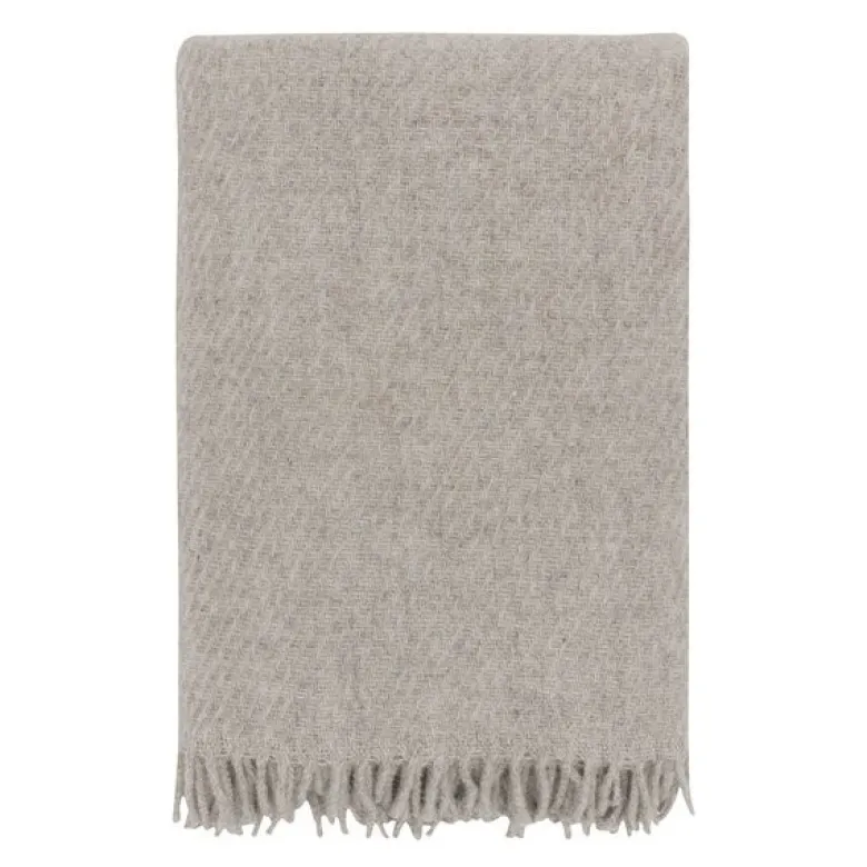 Falketind ullpledd 120x180 cm naturlig beige