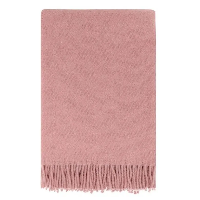 Falketind ullpledd 120x180 cm varm rosa