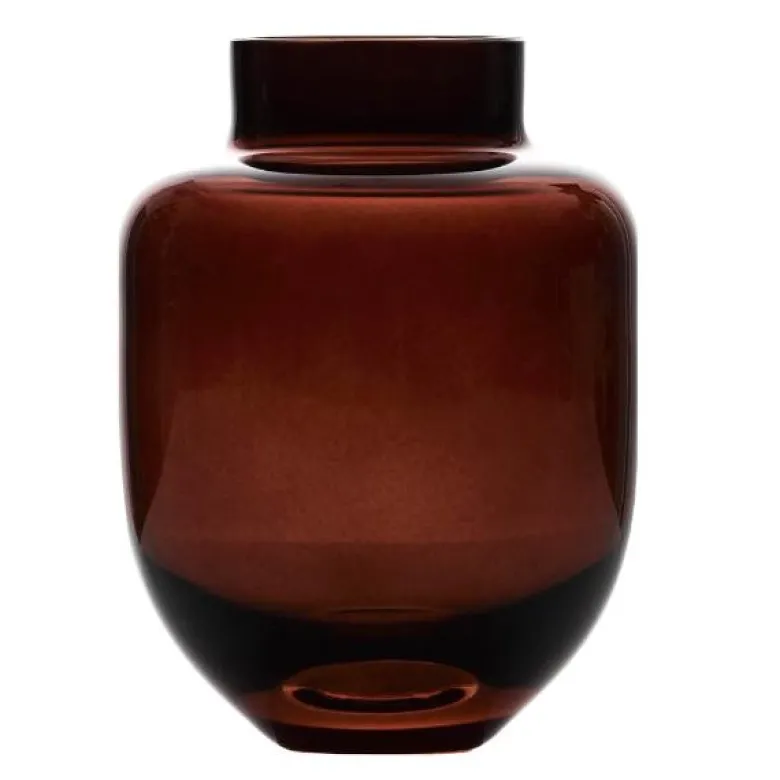 Family vase 17x12,5 cm brun