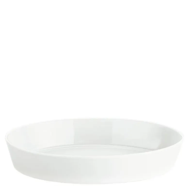 Fat ovalt stort 36 cm hvit