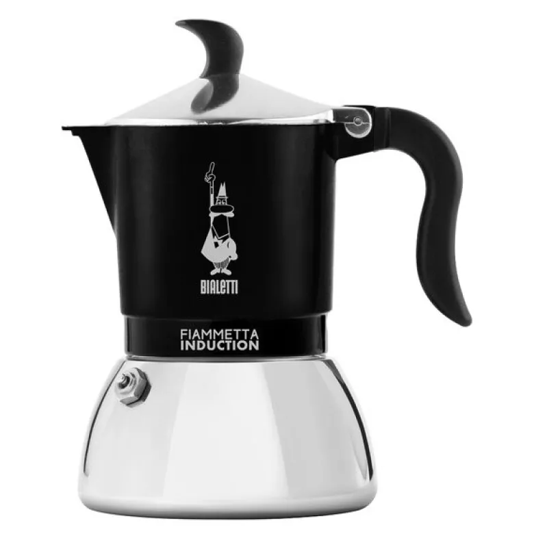 Fiammetta Induction espressokanne 4 kopper 150 ml svart