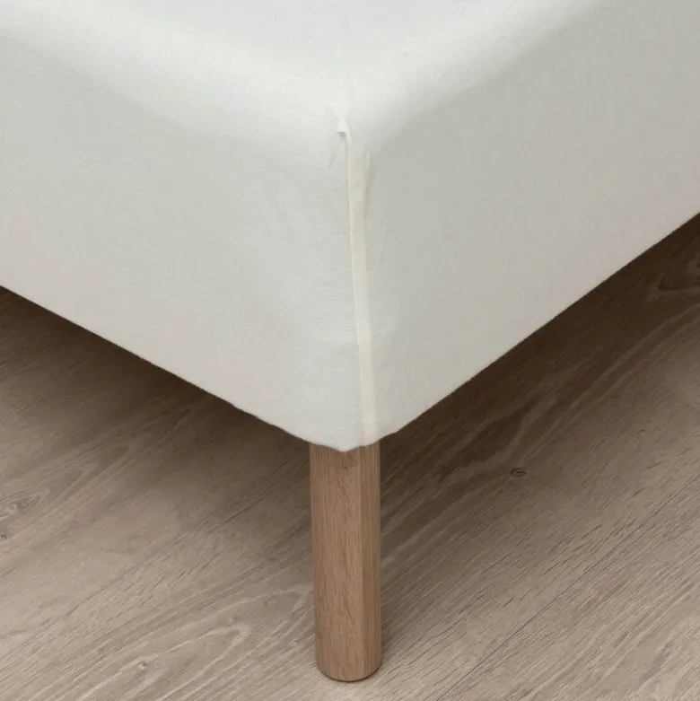 Flanell formsydd laken 180x200x25 cm krem