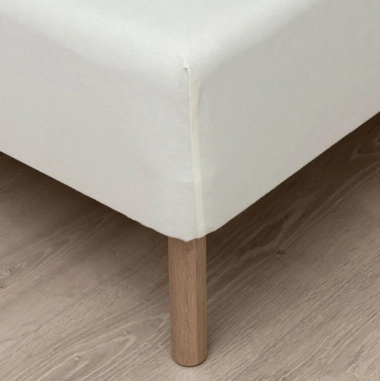 Flanell formsydd laken 90x200x25 cm krem