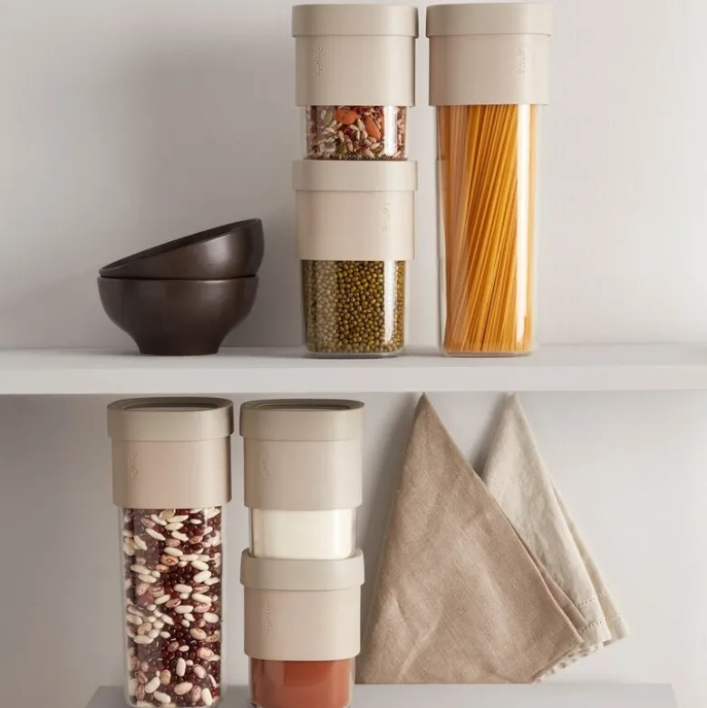 Flip Storage oppbevaringsboks M med lokk beige