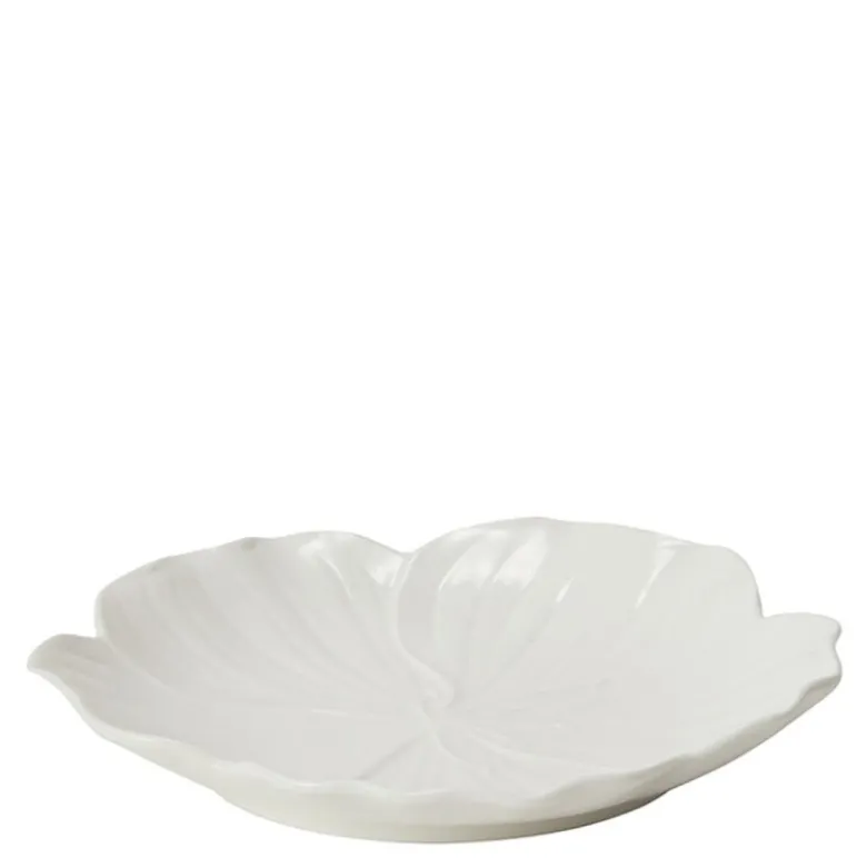 Flora asjett 19 cm hvit