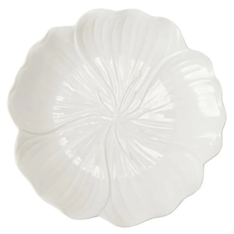 Flora asjett 19 cm hvit