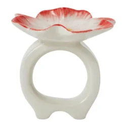 Flora serviettring 6 cm beige/rosa