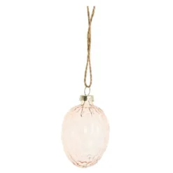 Florella hengende eggdekorasjon 7 cm rosa