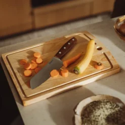Folken santokukniv 16 cm tre/stål