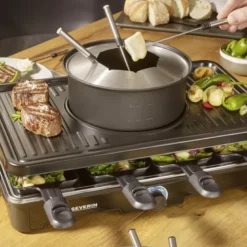 Fondue-raclette kombinert 2-i-1 RG 2347 svart