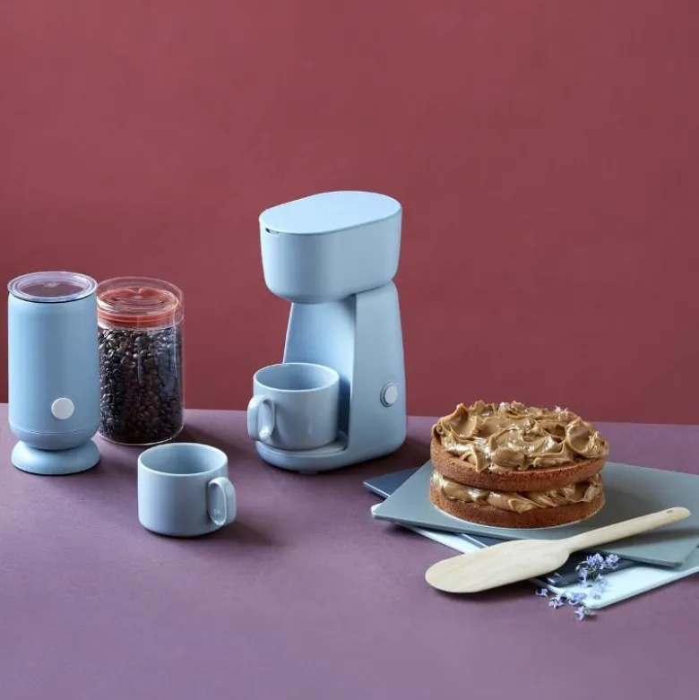 FOODIE elektrisk melkeskummer dusty blue