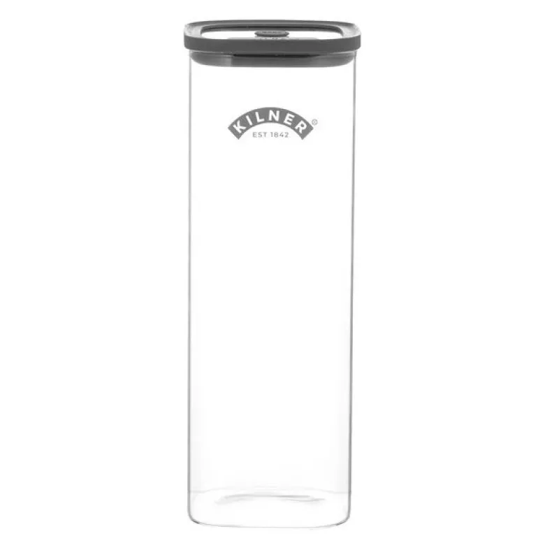 Fresh XL oppbevaringskrukke 2L glass/grå