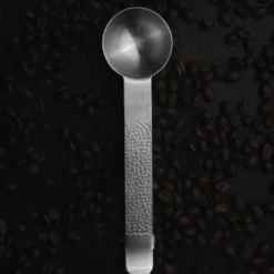 Frost kaffeskje med klemme sølv