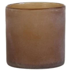 Frost lyslykt 9x9 cm brown