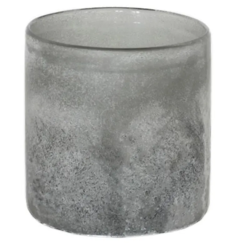 Frost lyslykt 9x9 cm grey