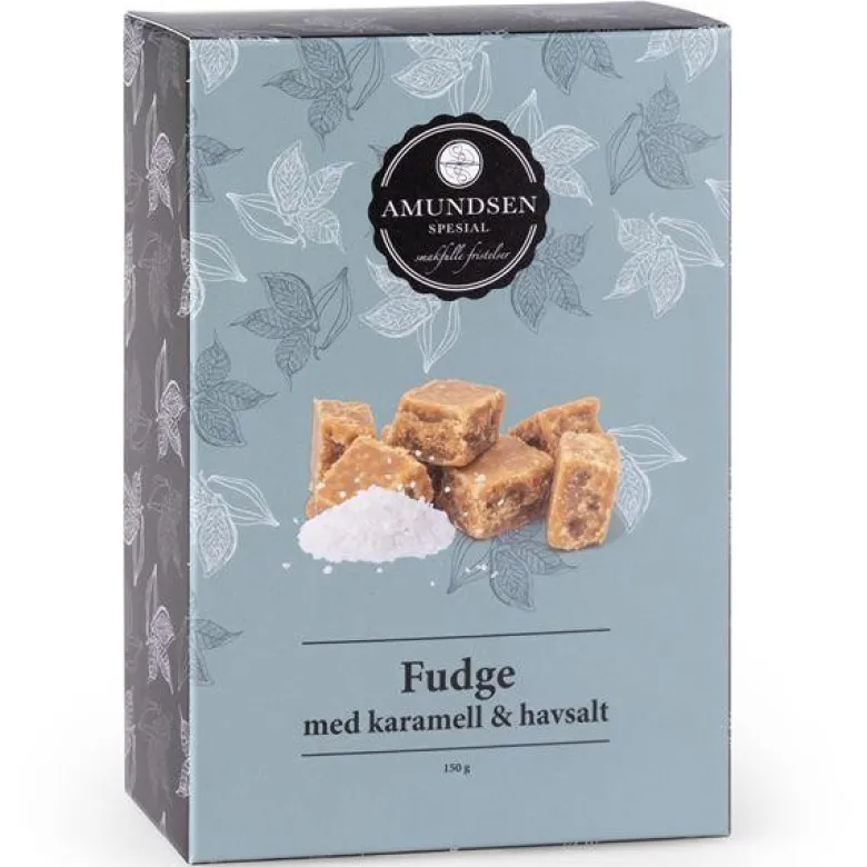 Fudge med karamell og havsalt