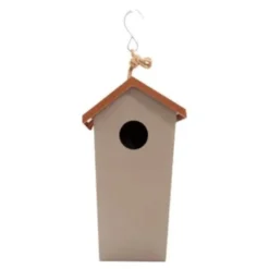 Fuglehus 27 cm taupe terrakotta