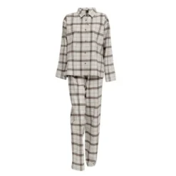 Gabriel flanell pyjamas dame str M sjokoladebrun