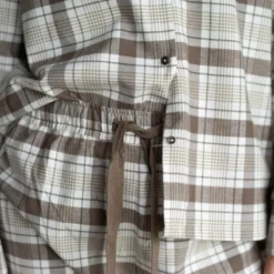 Gabriel flanell pyjamas dame str L sjokoladebrun